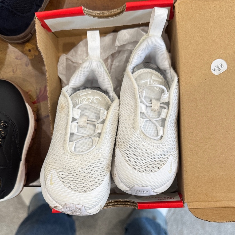 Toddler Nike Air Max 270 Kids White Sneakers Baby/Toddler 7